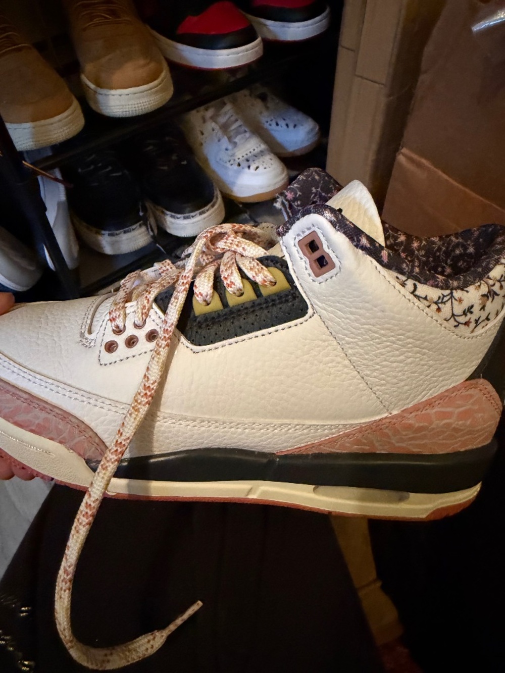 Nike Jordans pink with flowers size 5.5 kids 7 womens